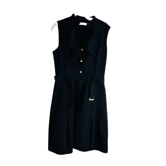 black frilly mini dress Halter Neck Plunge Frilly Ruffle Festival Dress Black – Styledup.co.uk main image 0